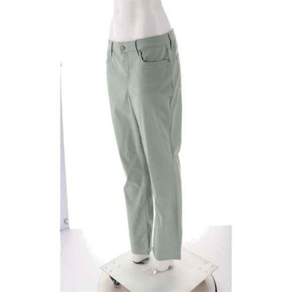 NWT‎ NYDJ SATEEN SHERI SLIM LEG PANTS COLOR DESERT WILLOW 4 - Picture 4 of 16